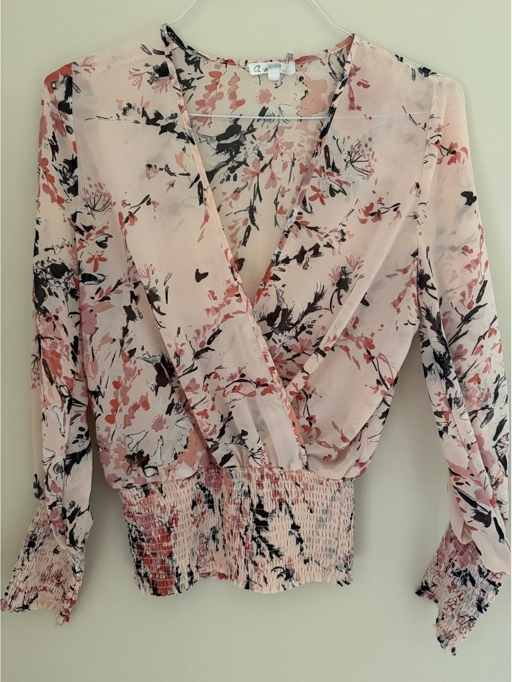 S On the Road sheer wrap top